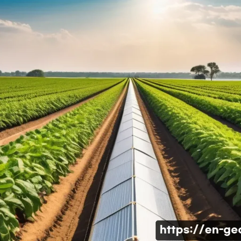 조지아 농업 정책 - A vibrant Georgia farm landscape showcasing drought-resistant peanut and cotton crops growing under ...